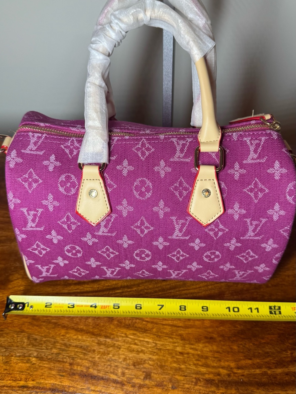 Hot Pink/Fuchsia Canvas Satchel Bag. No Brand. - Picture 11 of 11